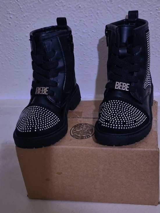 bebe Other - Bebe Kids Black Embellished Lace-Up Boots